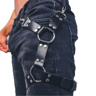 Hot selling  foreign trade belt accessories leg ring pants leather pendant thigh strap men's and women's garter belt tied socks