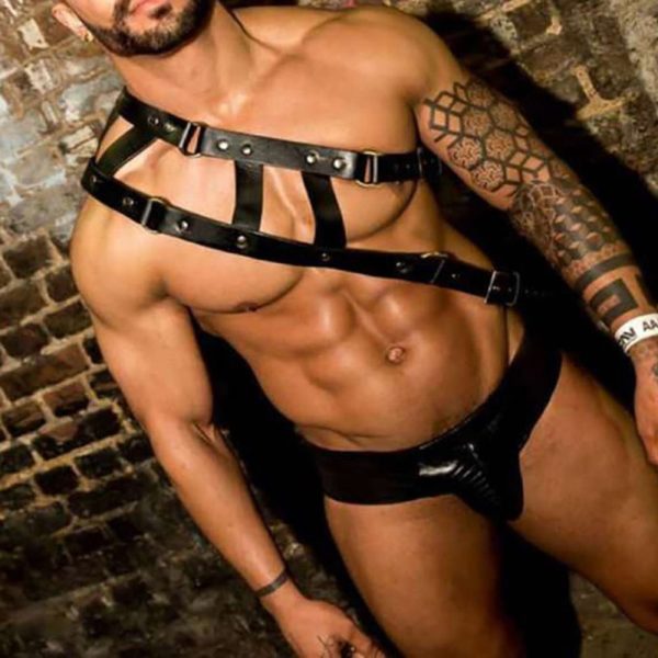 Hot Selling Trendy Men's Leather Belt Body Restraint Shoulder Strap Restraint Diablo Style SM Sexy Leather Strap - Image 13