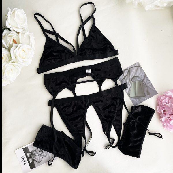 Deer New    Spring and Summer Women's Multi-color Perspective Lace Lace Fun Set - Image 12