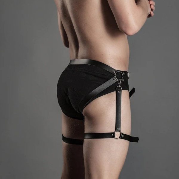 Hot sale  foreign trade belt accessories leg ring hanging pants leather pendant thigh strap men's and women's leather garter - Image 18