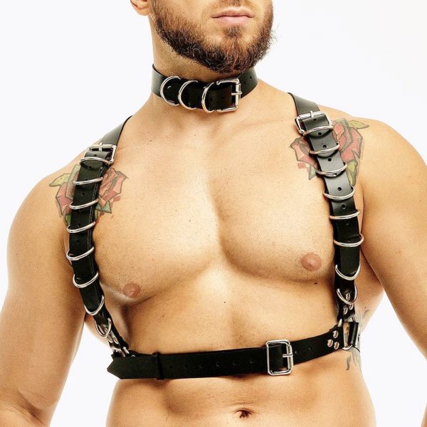 sm men's clothing alternative binding strap collar strap suit macho party costume spot - Image 8