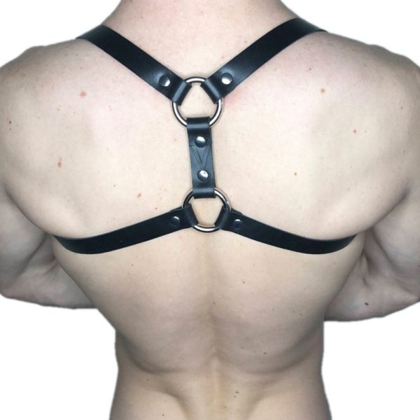 men's leather shoulder strap sexy personality black binding strap European and American sex toys - Image 6