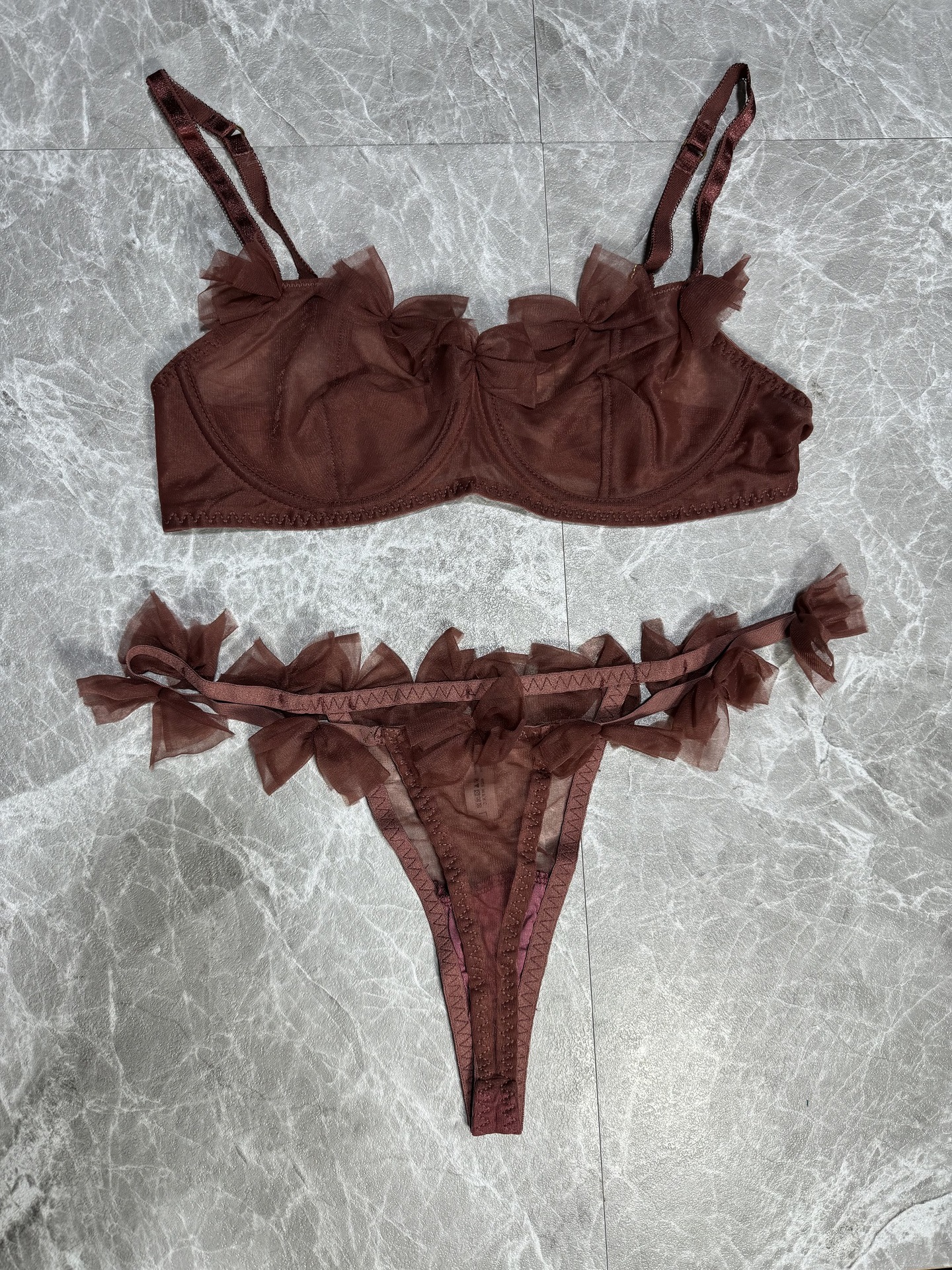 Sexy See-Through Lingerie Set: European Bow Mesh Temptation - Image 7