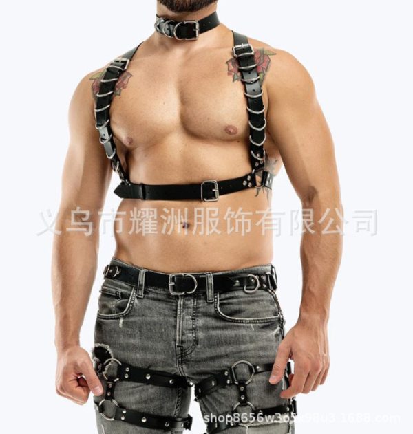 sm men's clothing alternative binding strap collar strap suit macho party costume spot - Image 9