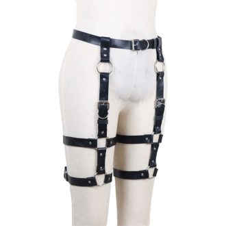 SM supplies Men's sexy leather pants leather underwear nightclub performance clothes stage performance props
