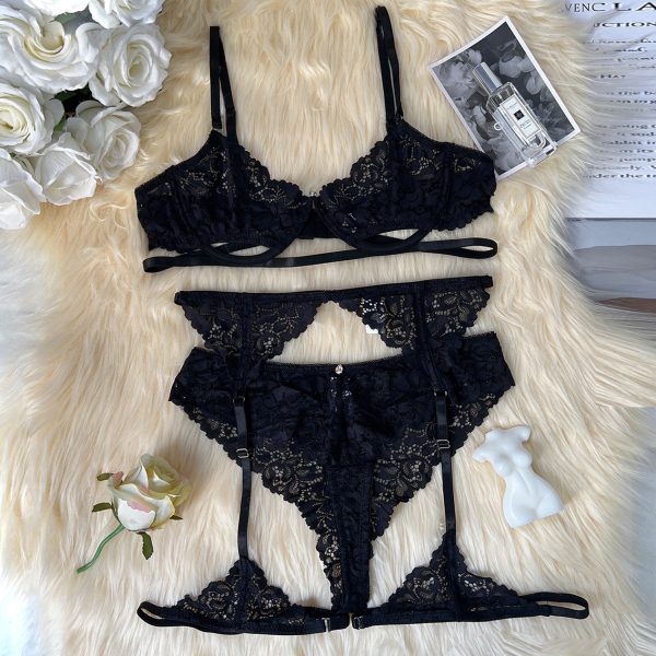 DIER European and American Sexy Intimates Lace Edge Perspective Export Cut Out Suit - Image 8