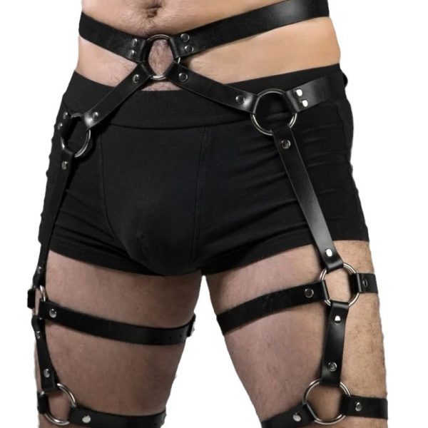 Men's sexy leather pants  SM supplies leather underwear nightclub costumes stage performance props - Image 5
