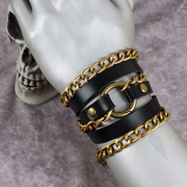 adult sex toys fierce men's leather binding clothes alternative binding binding belt flirting black leather clothes - Image 7
