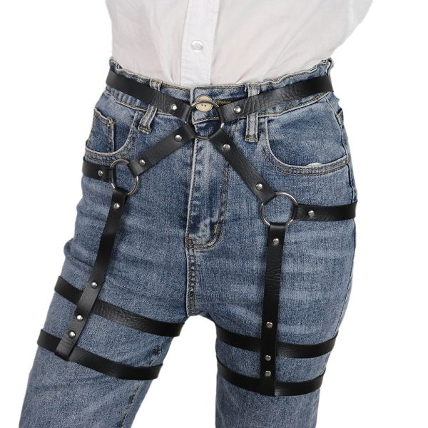 European and American Cross-border Girls Smuting Lower Body Bondage Clothes Personalized All-match Decorative Leg Jacket for Performance Bar Dancing Belt - Image 5