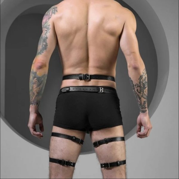 Men's sexy leather pants  SM supplies leather underwear nightclub costumes stage performance props - Image 2