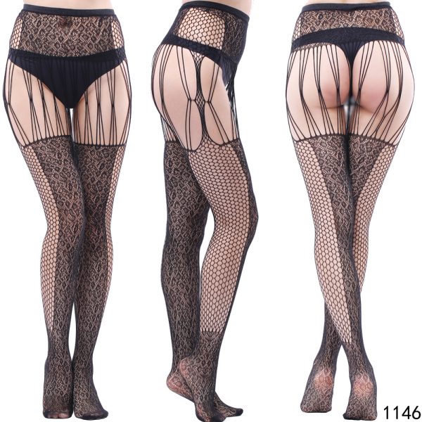 Sexy Lace Garter Set Women's Sexy Silk Stockings Temptation Transparent Garter Stockings with Socks Large Size - Image 27