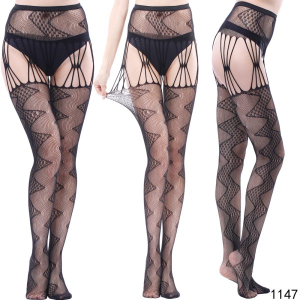 Sexy Lace Garter Set Women's Sexy Silk Stockings Temptation Transparent Garter Stockings with Socks Large Size - Image 28