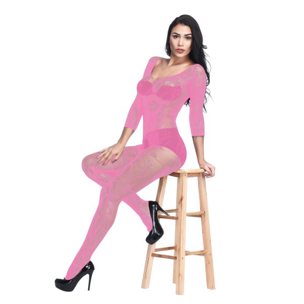 New European and American one-piece mesh clothes big dragon pattern open file free sexy underwear  w088 - Image 13
