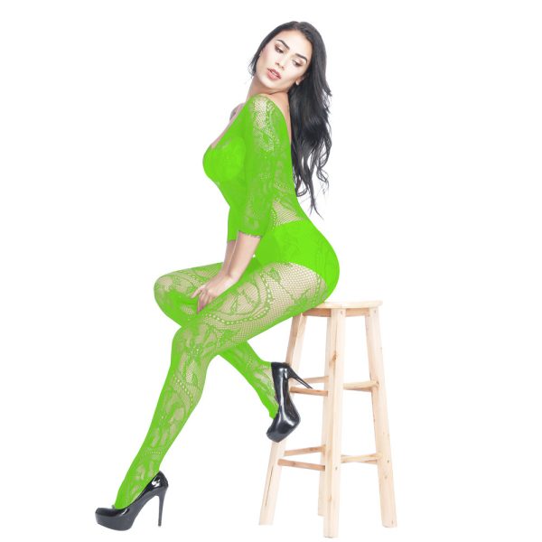 New European and American one-piece mesh clothes big dragon pattern open file free sexy underwear  w088 - Image 14