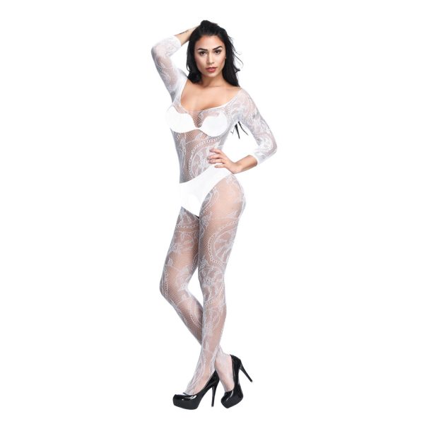 New European and American one-piece mesh clothes big dragon pattern open file free sexy underwear  w088 - Image 10