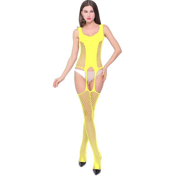 Black Silk Sling Leaky Milk Fun Stockings Transparent Hollow Pajamas Hanging Neck Sock Nets Open File Adjustment w093 - Image 5