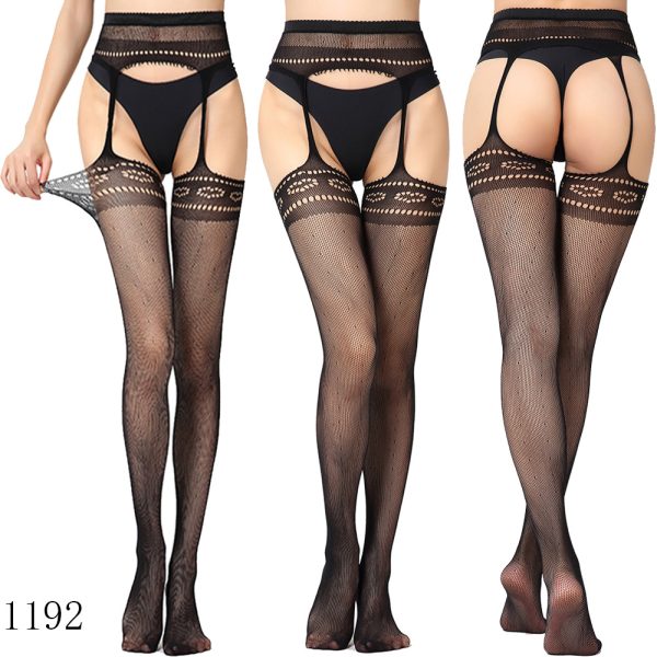 Sexy Lace Garter Set Women's Sexy Silk Stockings Temptation Transparent Garter Stockings with Socks Large Size - Image 41