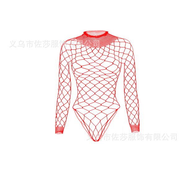new sexy underwear conjoined mesh clothing fishing net hole Europe and the United States hollow sexy underwear w528 - Image 6