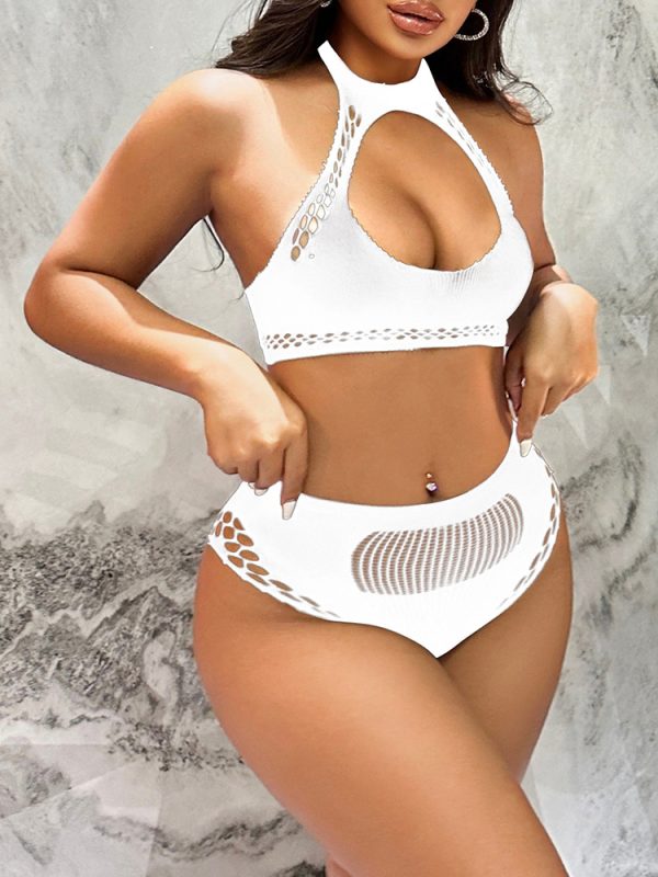 Sexy Underwear Europe and America Sexy Mesh Clothes Hollow Mesh Garter Belt Fishing Net Perspective Bikini K232 - Image 7