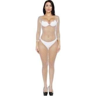 One-piece open file new explosion style sexy net clothing hollow sexy temptation sexy long sleeve big net perspective w256