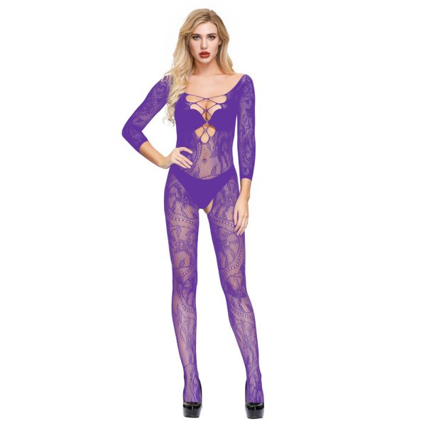 One-piece mesh clothes big dragon pattern open file-free sexy uniform temptation w089 - Image 4