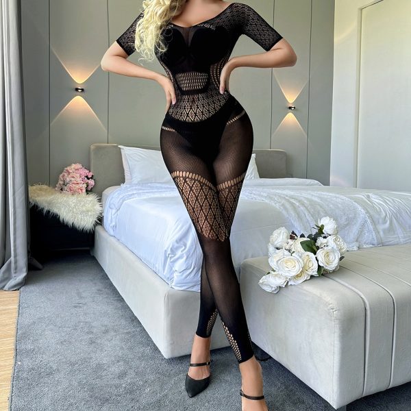 Conjoined sexy underwear Europe and the United States hot sexy pajamas base transparent passion net clothing K253