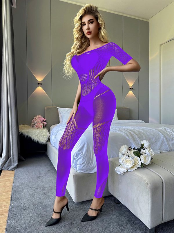 Conjoined sexy underwear Europe and the United States hot sexy pajamas base transparent passion net clothing K253 - Image 12