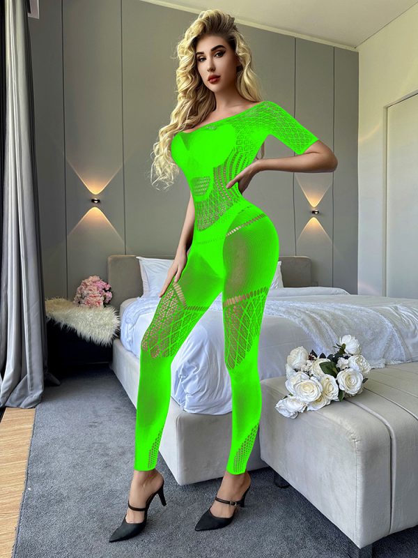 Conjoined sexy underwear Europe and the United States hot sexy pajamas base transparent passion net clothing K253 - Image 11