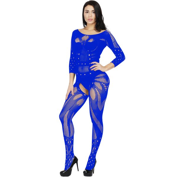 Sexy Open Crotch Lingerie Bodysuit: USA & Europe Style Fishnet Stockings Plus Size - Image 3