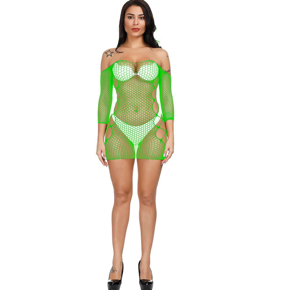 Sexy Mesh Lingerie Skirt Set: Jacquard Sling & Hollow Stockings - Image 4