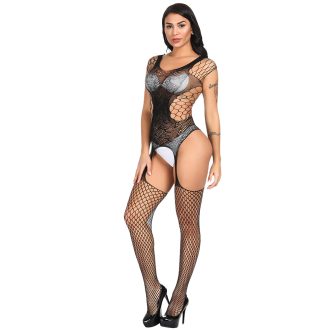 Sexy Open Crotch Lingerie: Temptation Stockings & Bodysuit