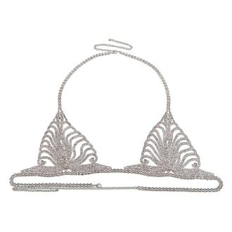 Rhinestone Body Chain Bra: Sparkly Crystal Body Jewelry