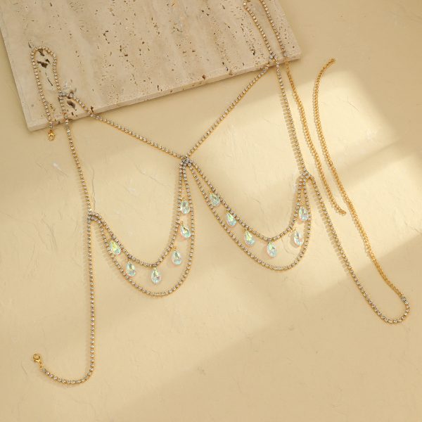 Diamond Tassel Body Chain: Sexy Bikini Bra Beach Jewelry for Women - Image 3