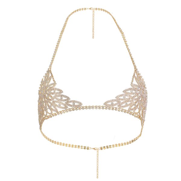 Rhinestone Body Chain Bra: Sexy Diamond Bikini Top for Women - Image 4