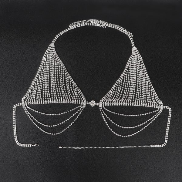Rhinestone Tassel Body Chain: Sexy Bikini Bra Chest Jewelry - Image 8