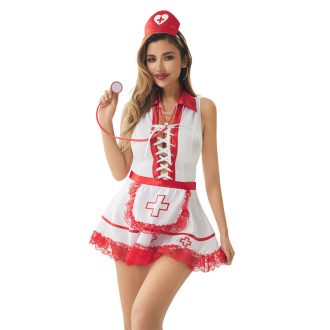 Sexy Nurse Costume Lingerie: European American Halloween Cosplay