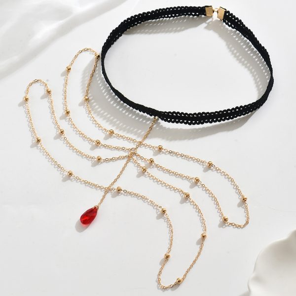 Sexy Ruby Tassel Thigh Chain - European American Body Jewelry - Image 3