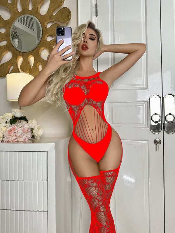 Black Mesh Lingerie: Sexy Backless Hollow Strap Underwear - Image 9
