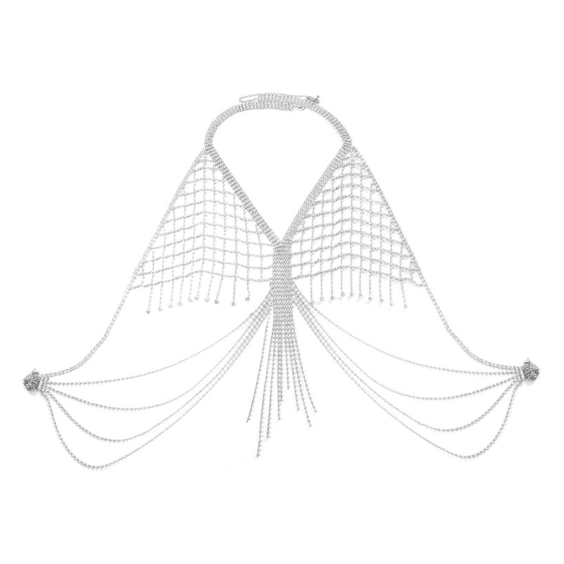 Luxury Diamond Body Chain: Sexy Tassel Bikini Bra Chest Jewelry
