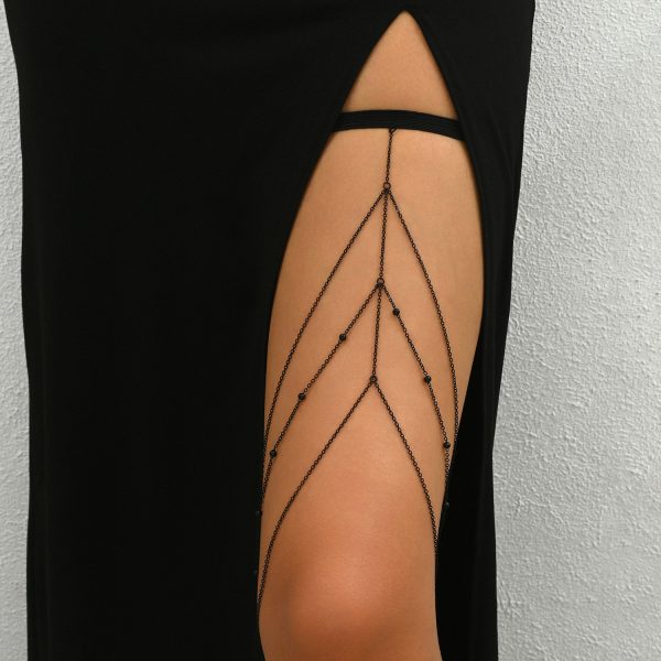 Sexy Thigh Chain: Europe & US Hot Girl Metal Tassel Body Jewelry H0022 - Image 2