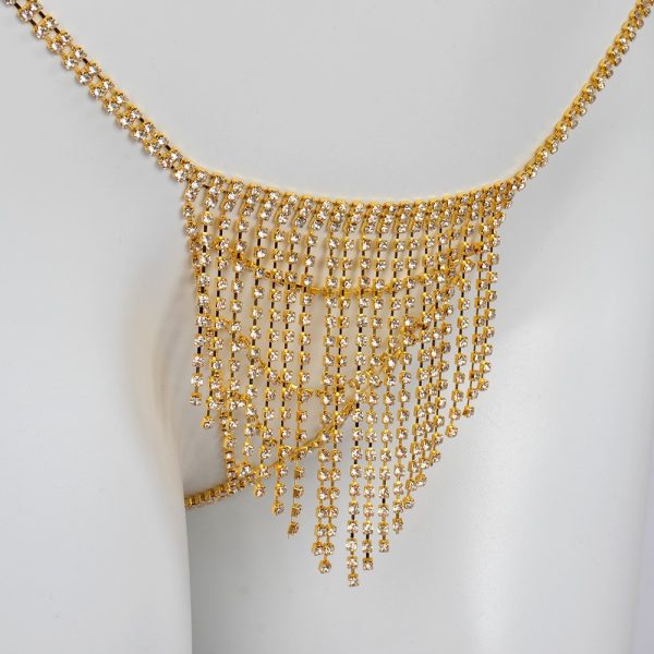 Sexy Rhinestone Body Chain Set: Multi-Layered Tassel Bra & Underwear Jewelry - Image 2