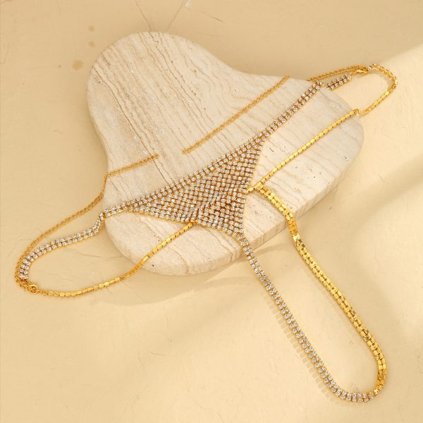 Sexy Rhinestone Bikini Body Chain: Women's Nightclub Beach Thong Jewelry - Image 3
