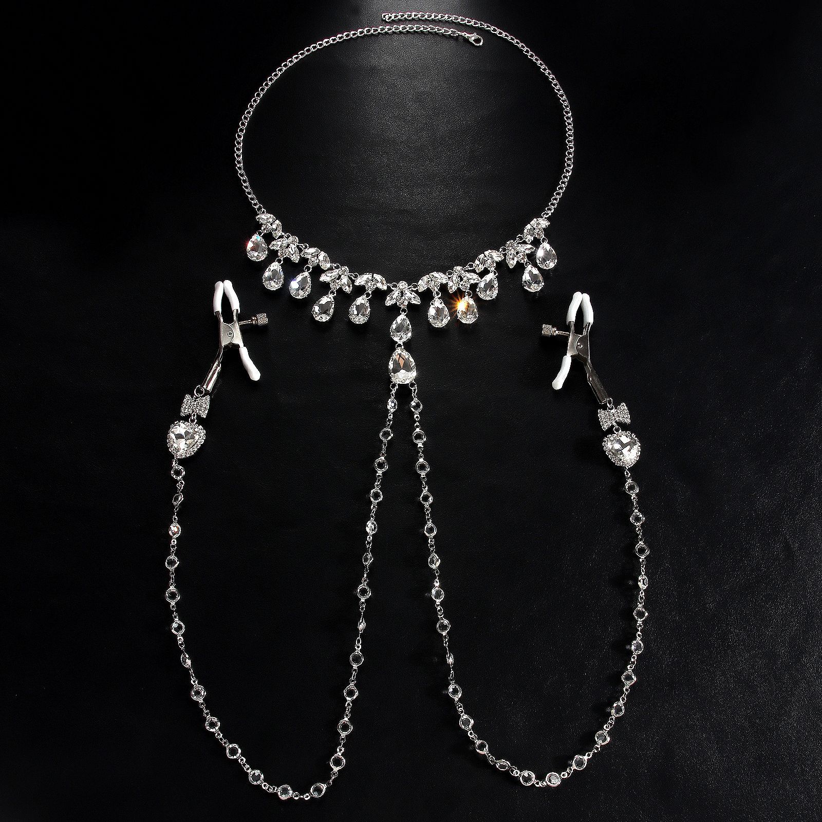 Diamond Bow Body Chain: Sexy Rhinestone Bikini Waist Jewelry - Image 3