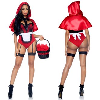 European and American  Halloween Little Red Riding Hood Playing Uniform suit Fun jumpsuit cosplay Party costume