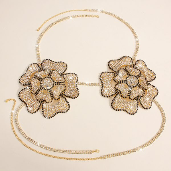 Diamond Flower Body Chain: Sexy Rhinestone Bra for Club & Beach - Image 3