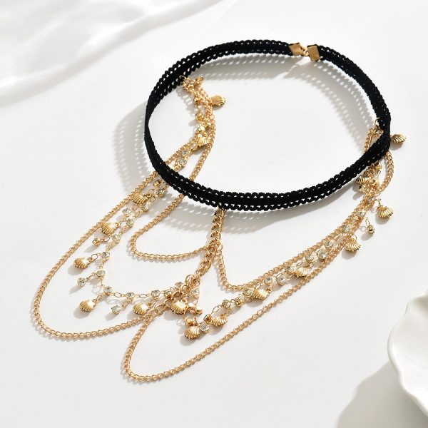 Diamond Tassel Leg Chain: Beachy Shell Pendant for Hot Girl Summer - Image 3