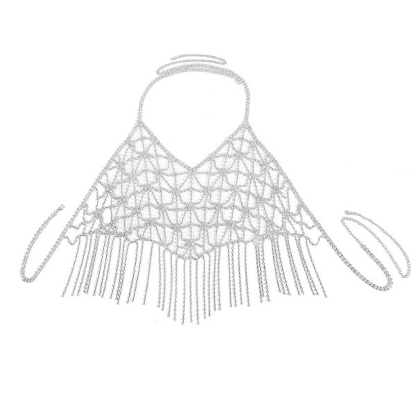 Diamond Tassel Body Chain: Sexy Rhinestone Chest Jewelry for Nightclub & Party - Image 5