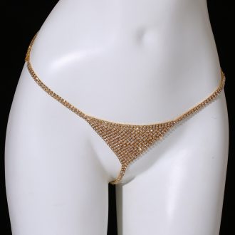 Sexy Rhinestone Bikini Body Chain: Women's Nightclub Beach Thong Jewelry