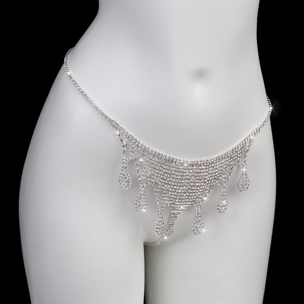 Diamond Body Chain Bikini: Sexy Rhinestone Thong Chest Jewelry - Image 9
