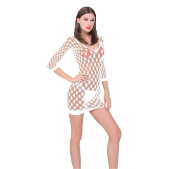 Sexy Lingerie Set: Transparent Stockings, Mesh Skirt & Straps